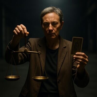 Una scena pi&ugrave; drammatica che rappresenta il bisogno di rimettere ordine e responsabilit&agrave; quando la carta &egrave; rovesciata.
