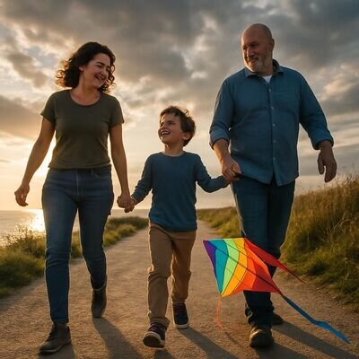 Scena all&rsquo;aperto che richiama nuove possibilit&agrave; e responsabilit&agrave;, con un gesto di guida delicata.