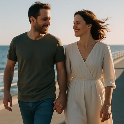 Due persone che si tengono per mano, sensazione di pienezza e nuova fase della relazione.