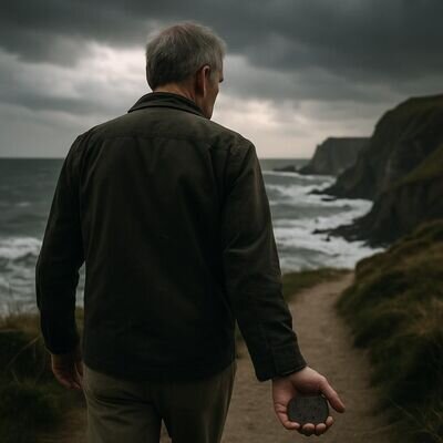 Persona matura in un ambiente naturale che cammina con passo deciso, come scelta di equilibrio e cura concreta.