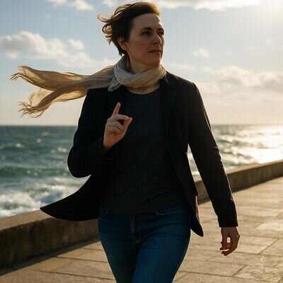 Una persona cammina all&rsquo;aperto e ritrova centratura con un piccolo gesto di radicamento.