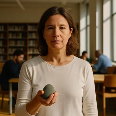 Una persona riflessiva riconosce le proprie sensazioni in un contesto quotidiano, mantenendo calma e presenza.