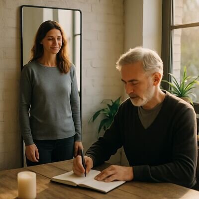 Rituale per l'autostima: tecnica dello specchio e journaling combinati
